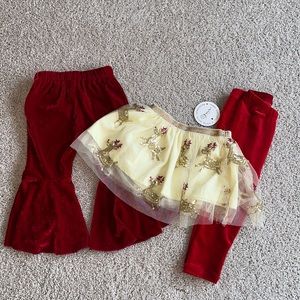 Holiday bottoms for girl bundle size 18-24M NWT